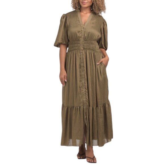 NEW TAYLOR Plus Smock Waist Maxi Dress - Picture 1 of 2
